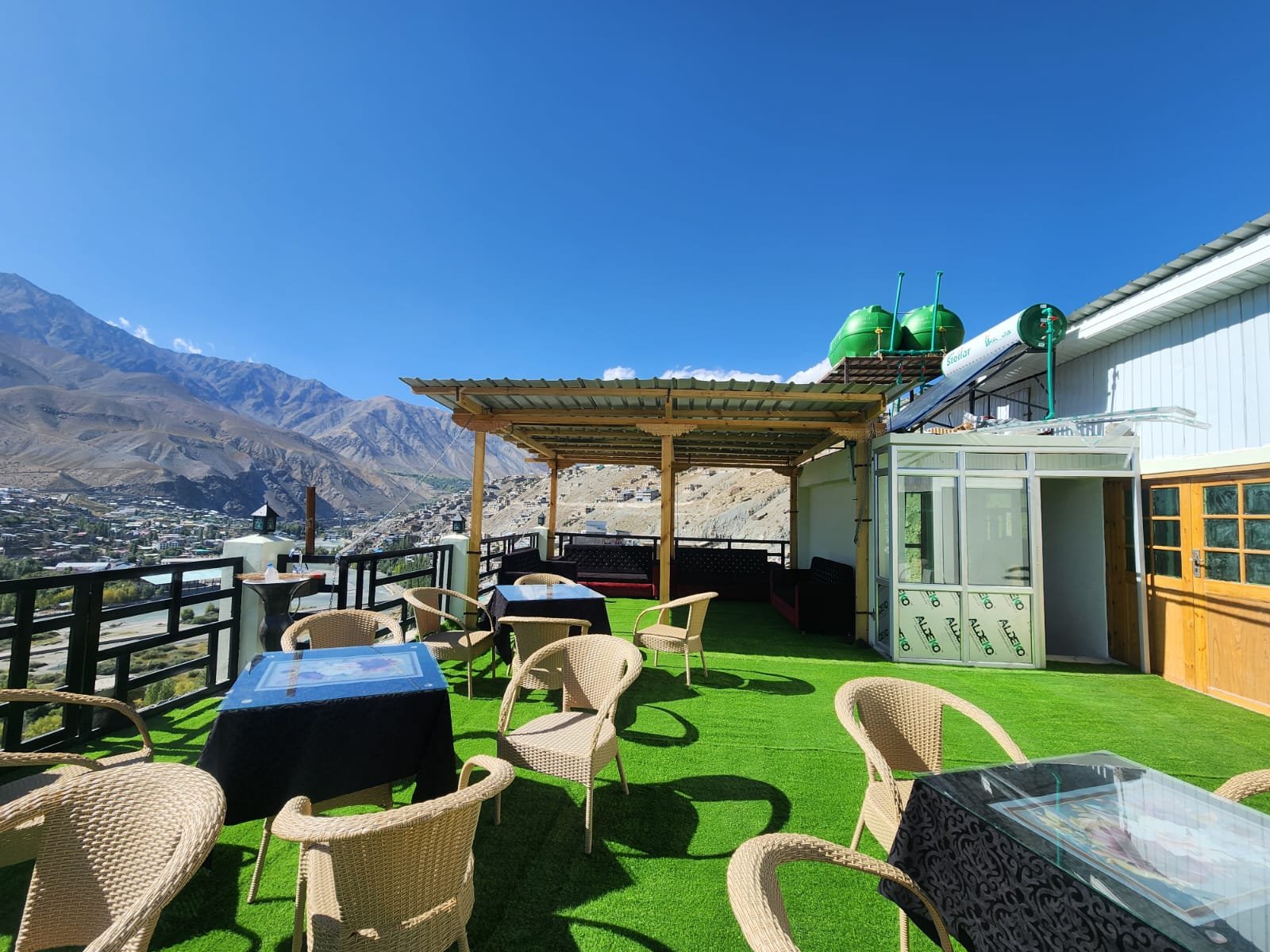 Upper floor room area at Riverside Royale